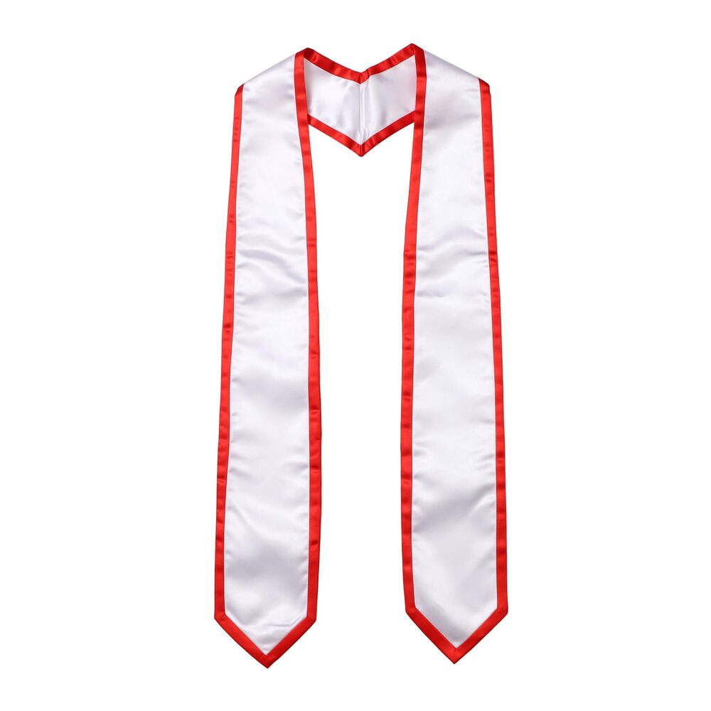 8522 Unisex Graduation Stole Classic End with Trim Graduation Sash